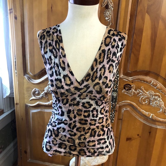 Diane von Furstenberg silk leopard print top - Picture 1 of 4